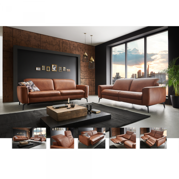 Polstergarnitur mit Kopfpolsterverstellung