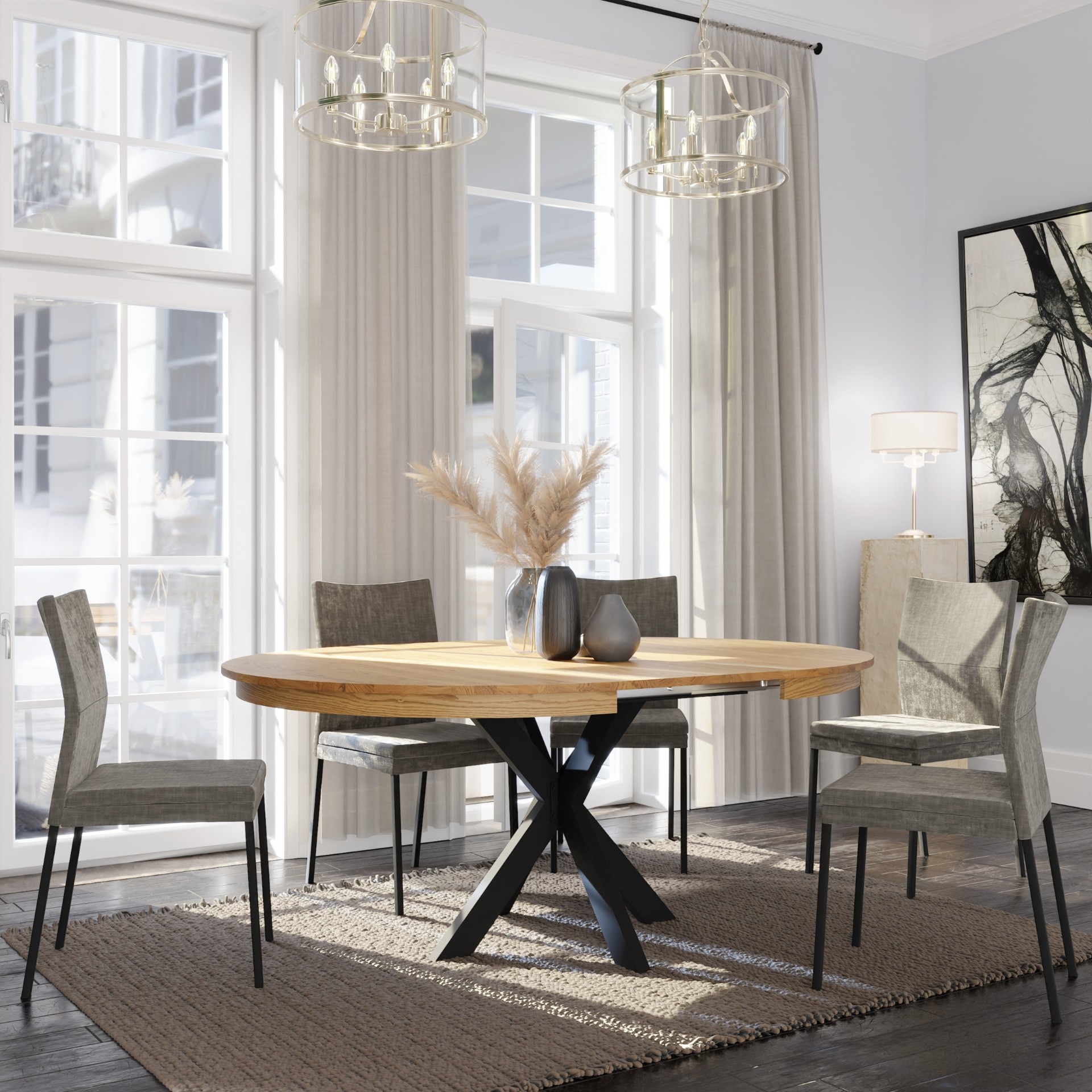 Runder Esstisch zum Ausziehen – Bild 3