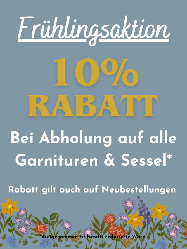 Selbst abholen -> 10% Rabatt auf Garnituren und Sessel sparen. 🌼🧡

#kogismöbelhaus #nordfriesland #frühlingsgefühle